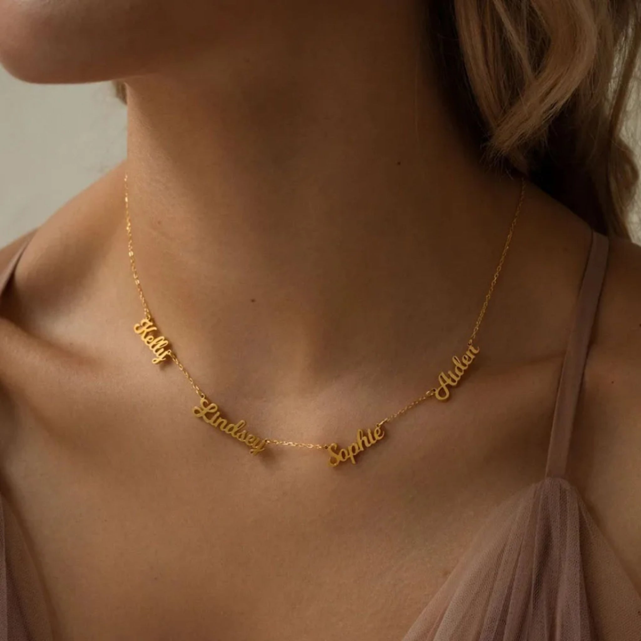 Family Name Necklace – Up to 5 Names