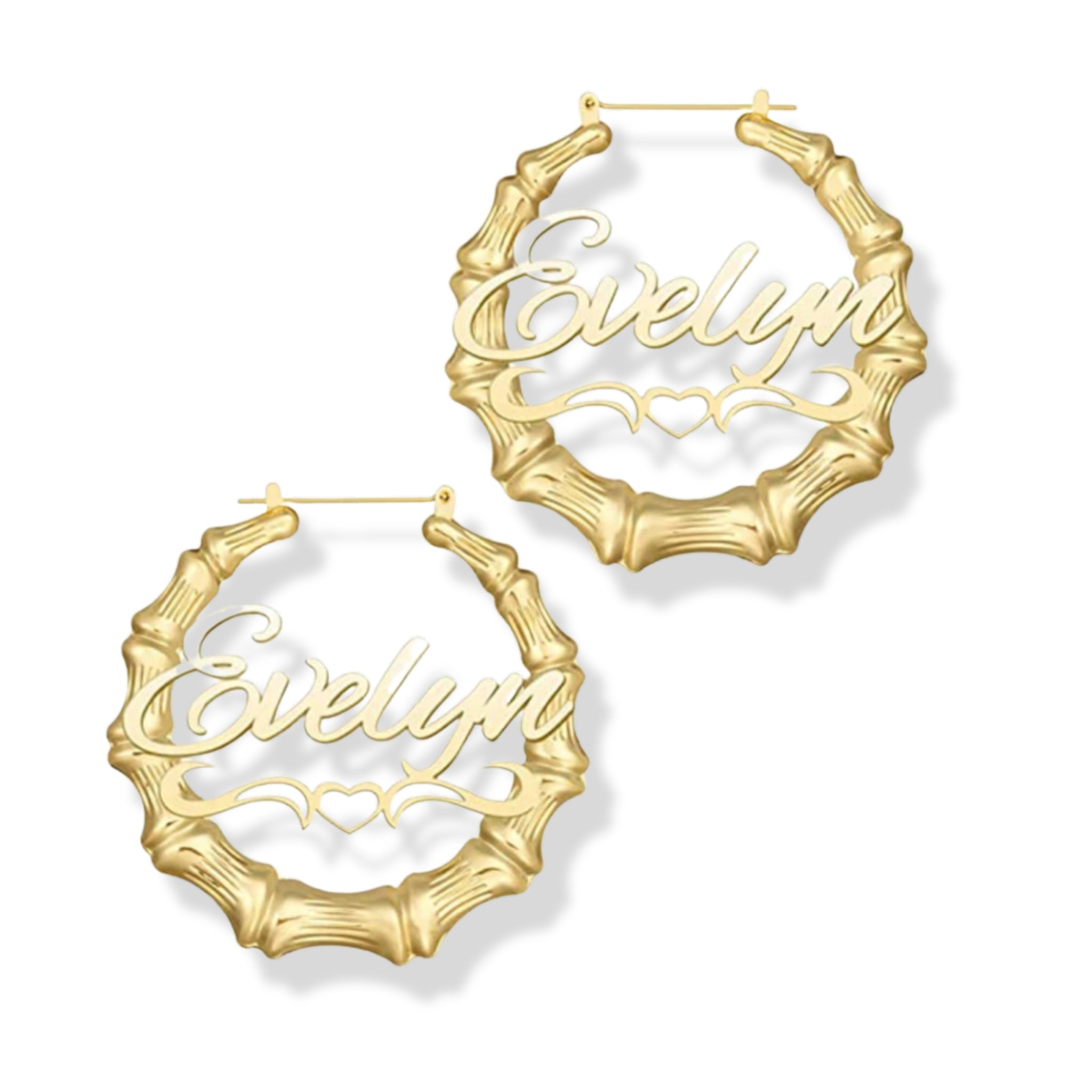 Bamboo Hoop Earrings