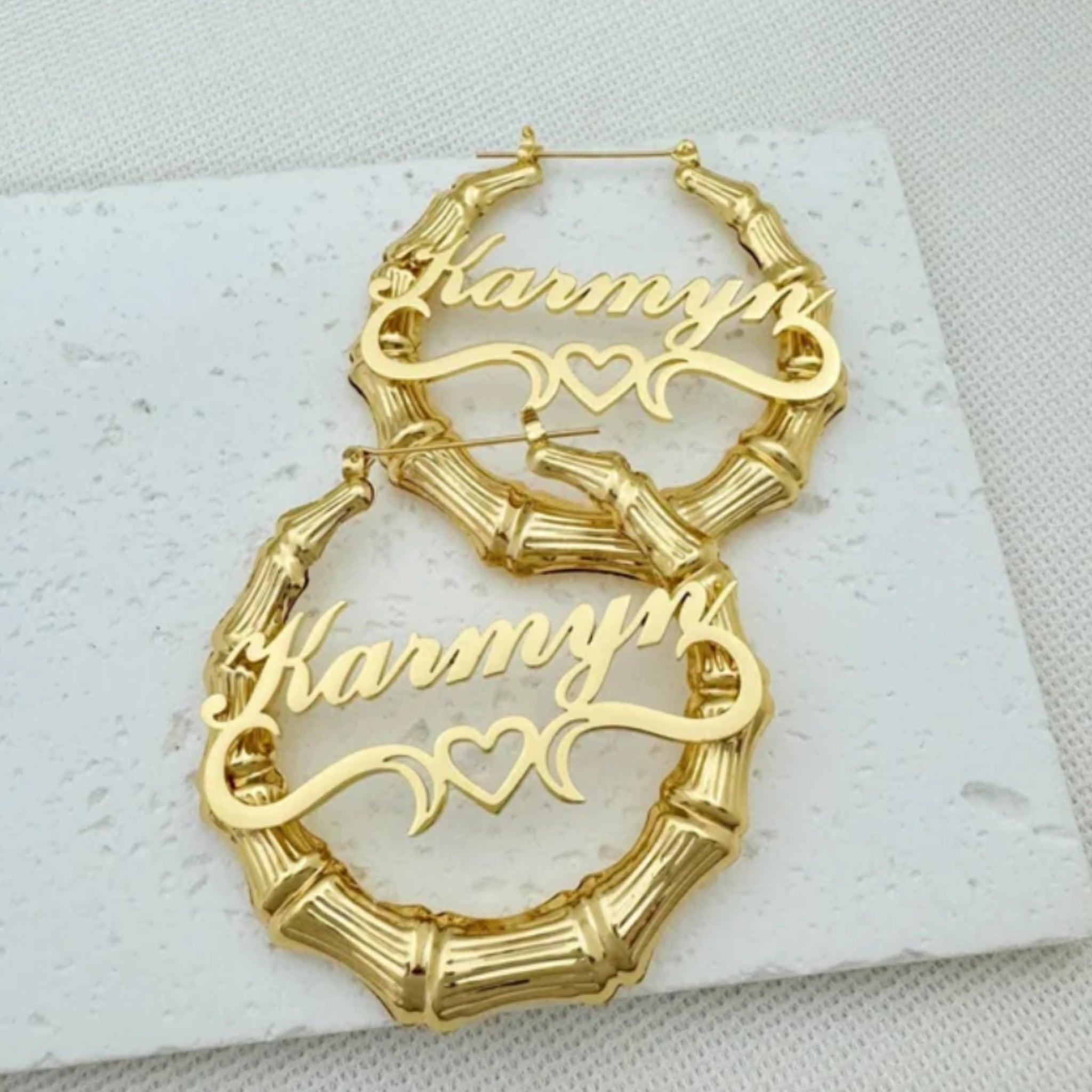 Bamboo Hoop Earrings