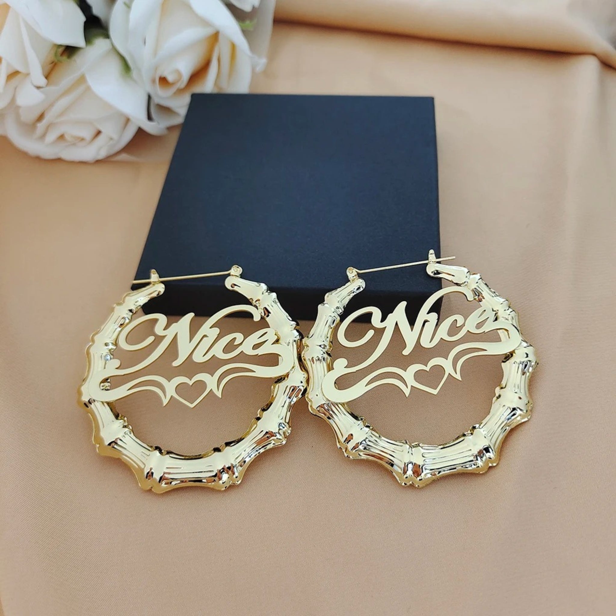 Bamboo Hoop Earrings