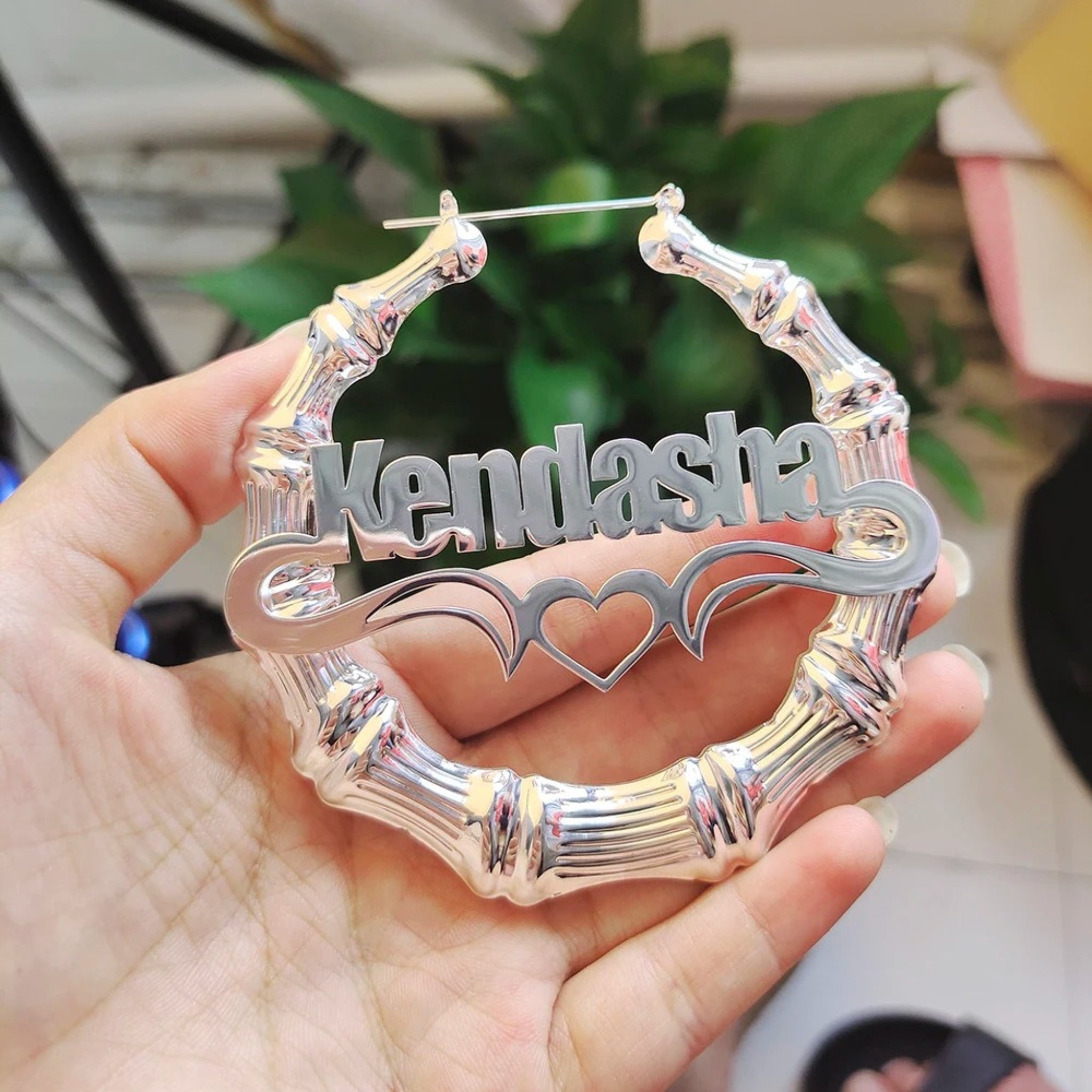 Bamboo Hoop Earrings