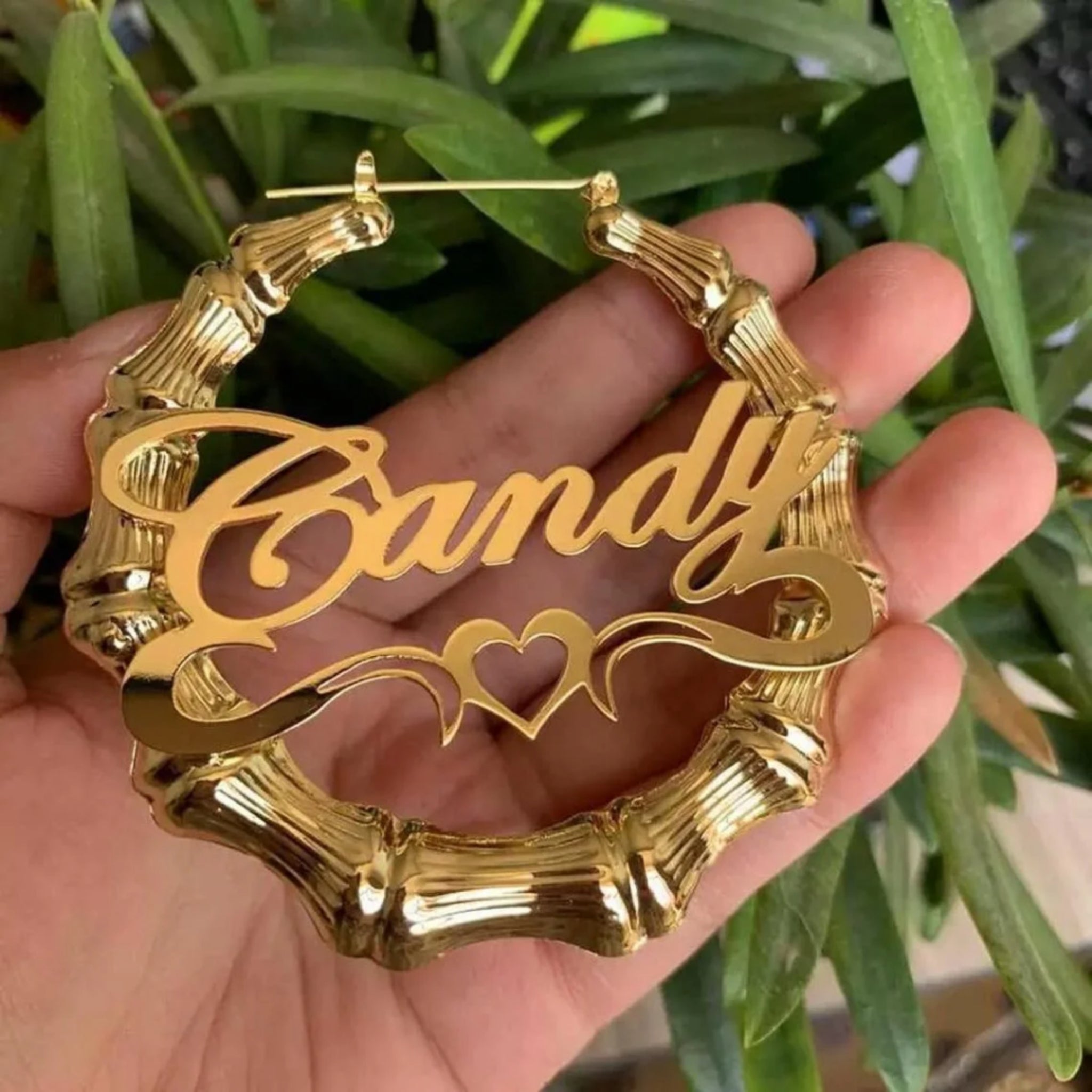 Bamboo Hoop Earrings