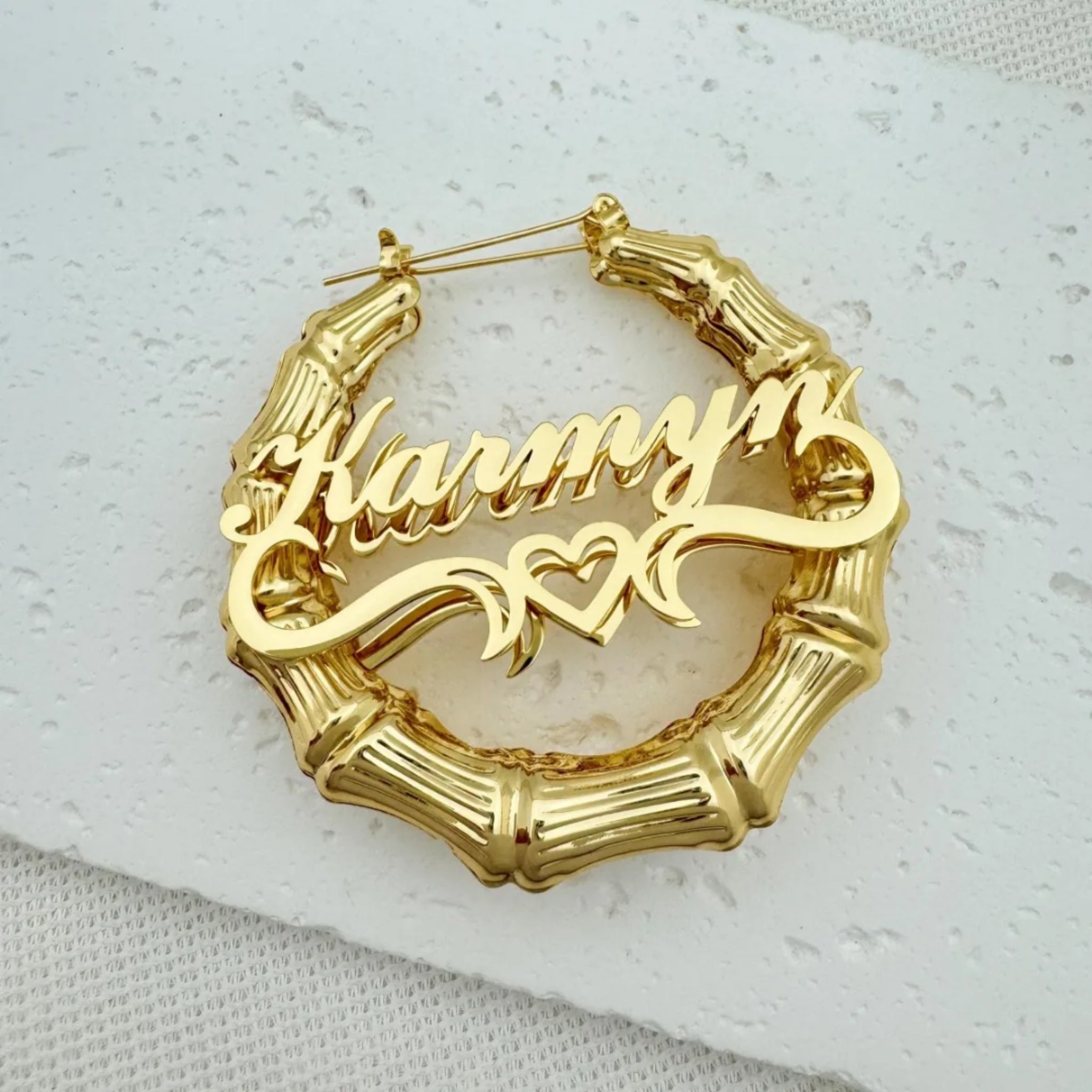 Bamboo Hoop Earrings