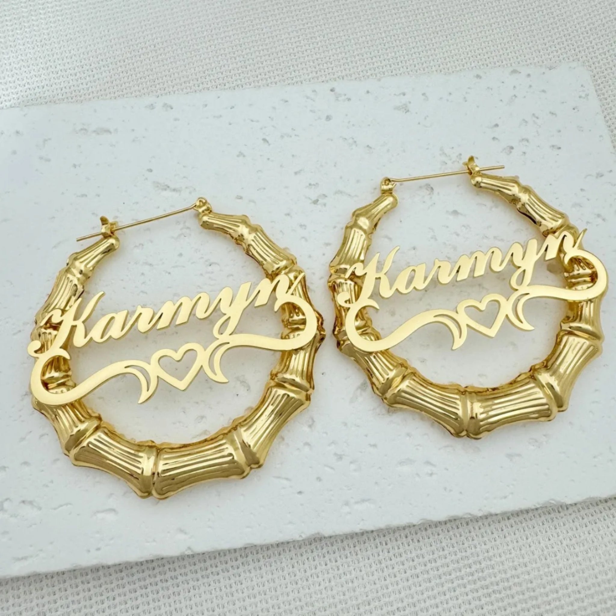 Bamboo Hoop Earrings