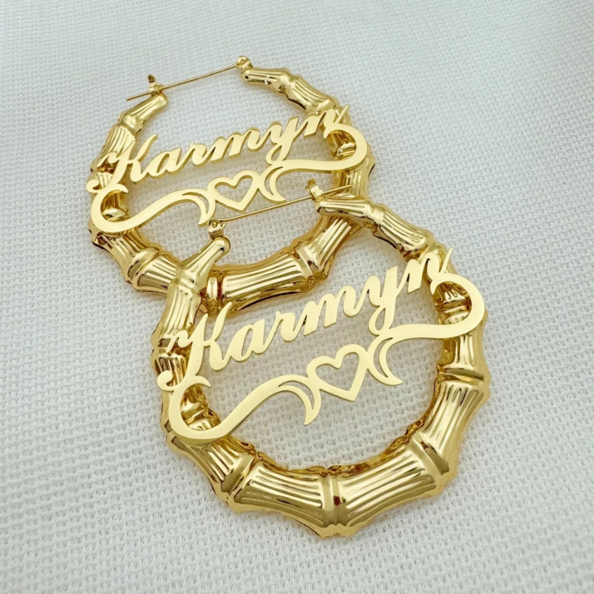 Bamboo Hoop Earrings