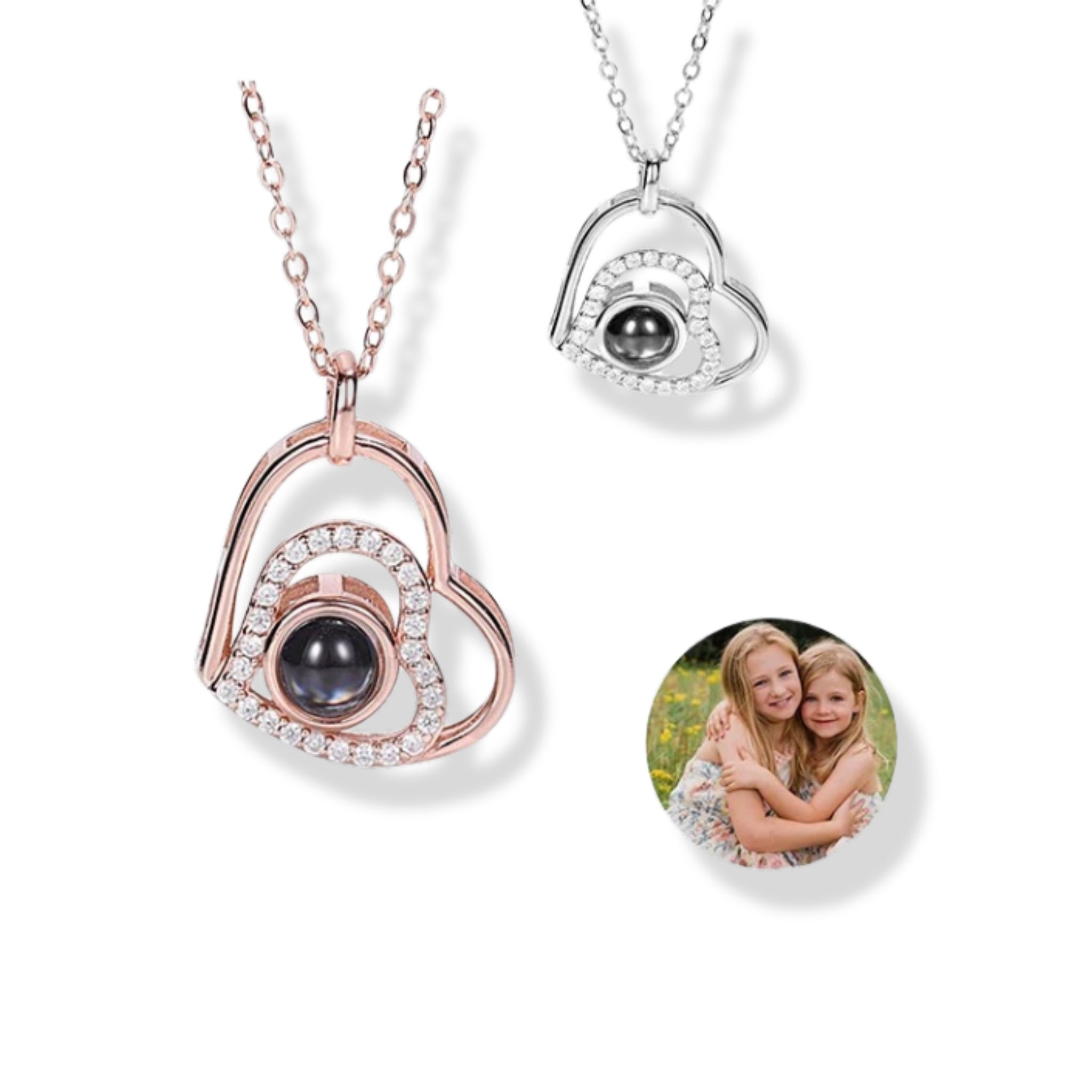 Heart Necklace with Secret Photo