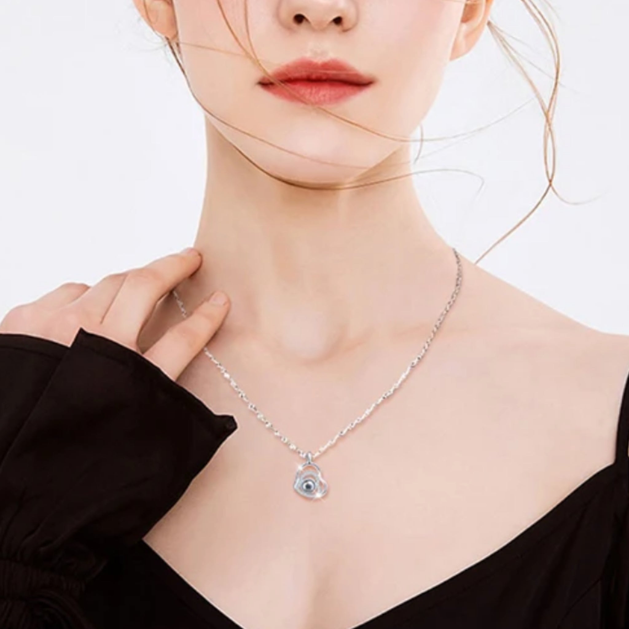 Heart Necklace with Secret Photo