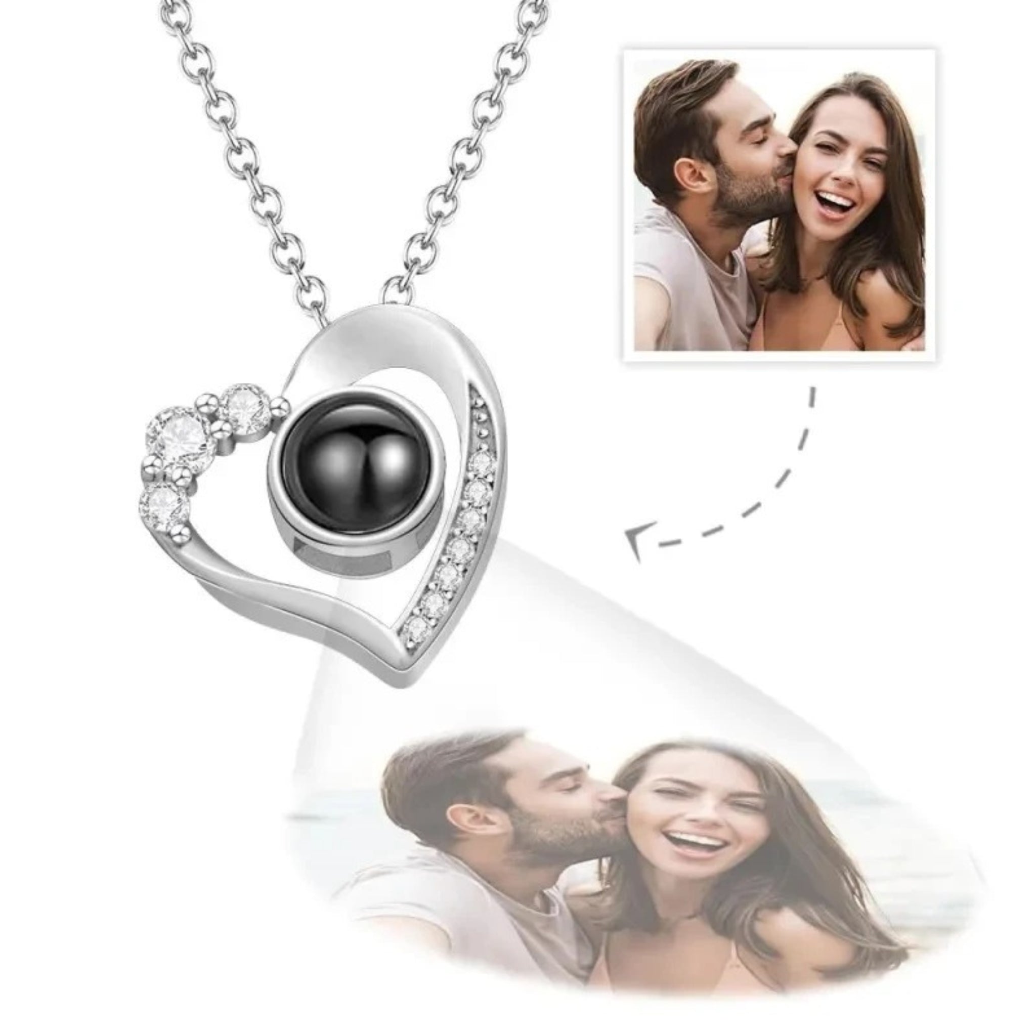 Heart Necklace with Secret Photo