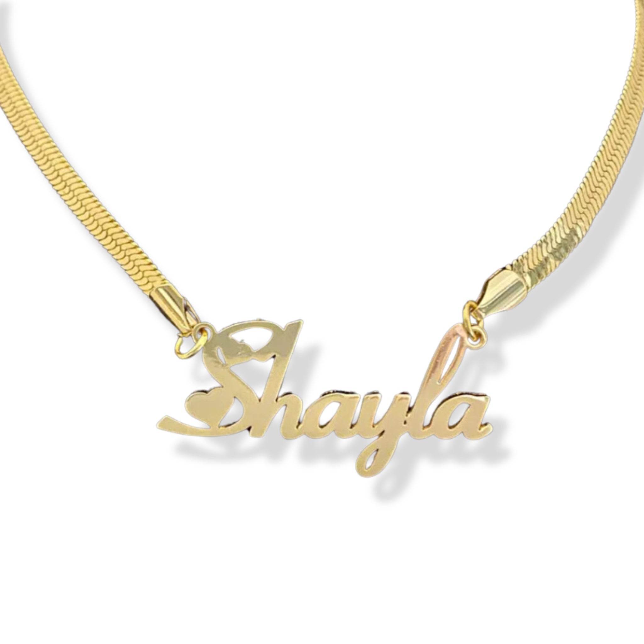 Name Pendant on Snake Chain