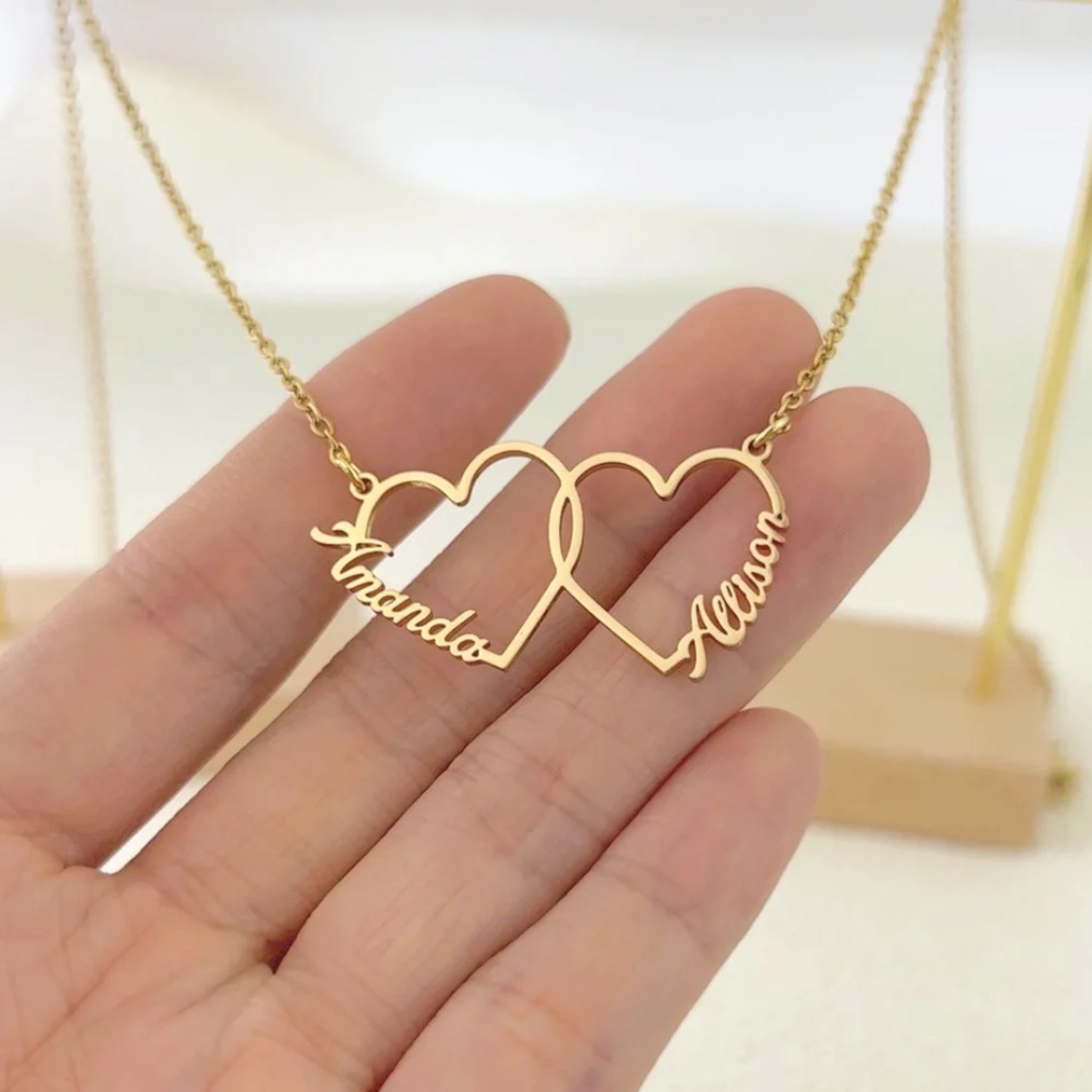 Interwoven Hearts Necklace