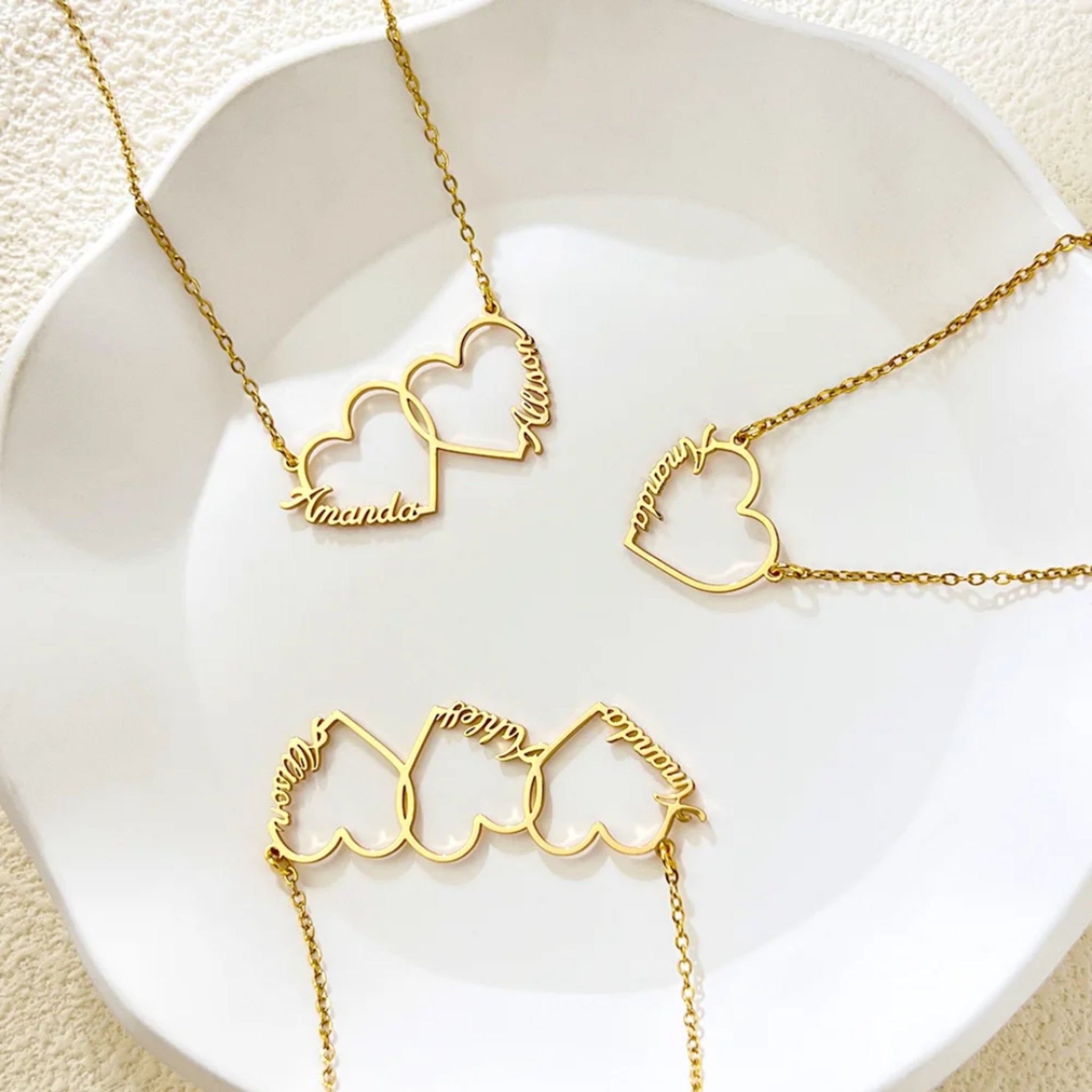 Interwoven Hearts Necklace