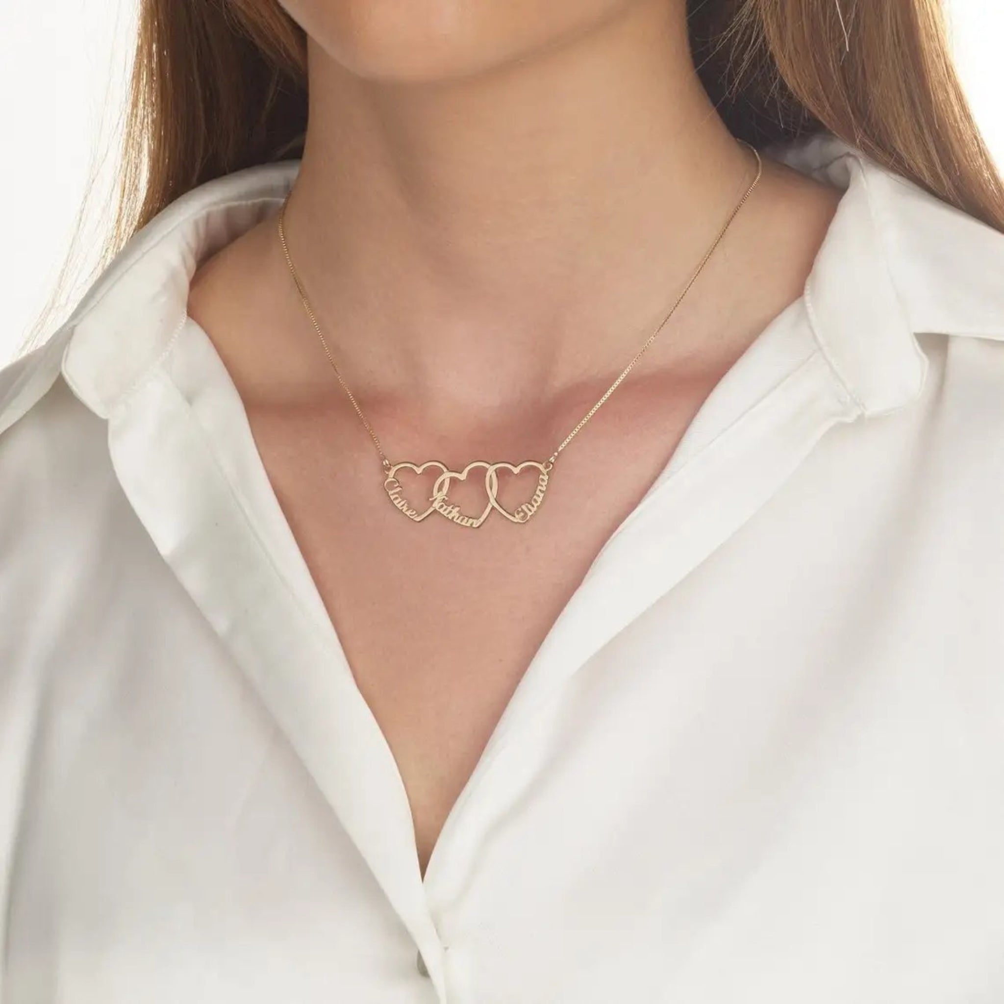 Interwoven Hearts Necklace