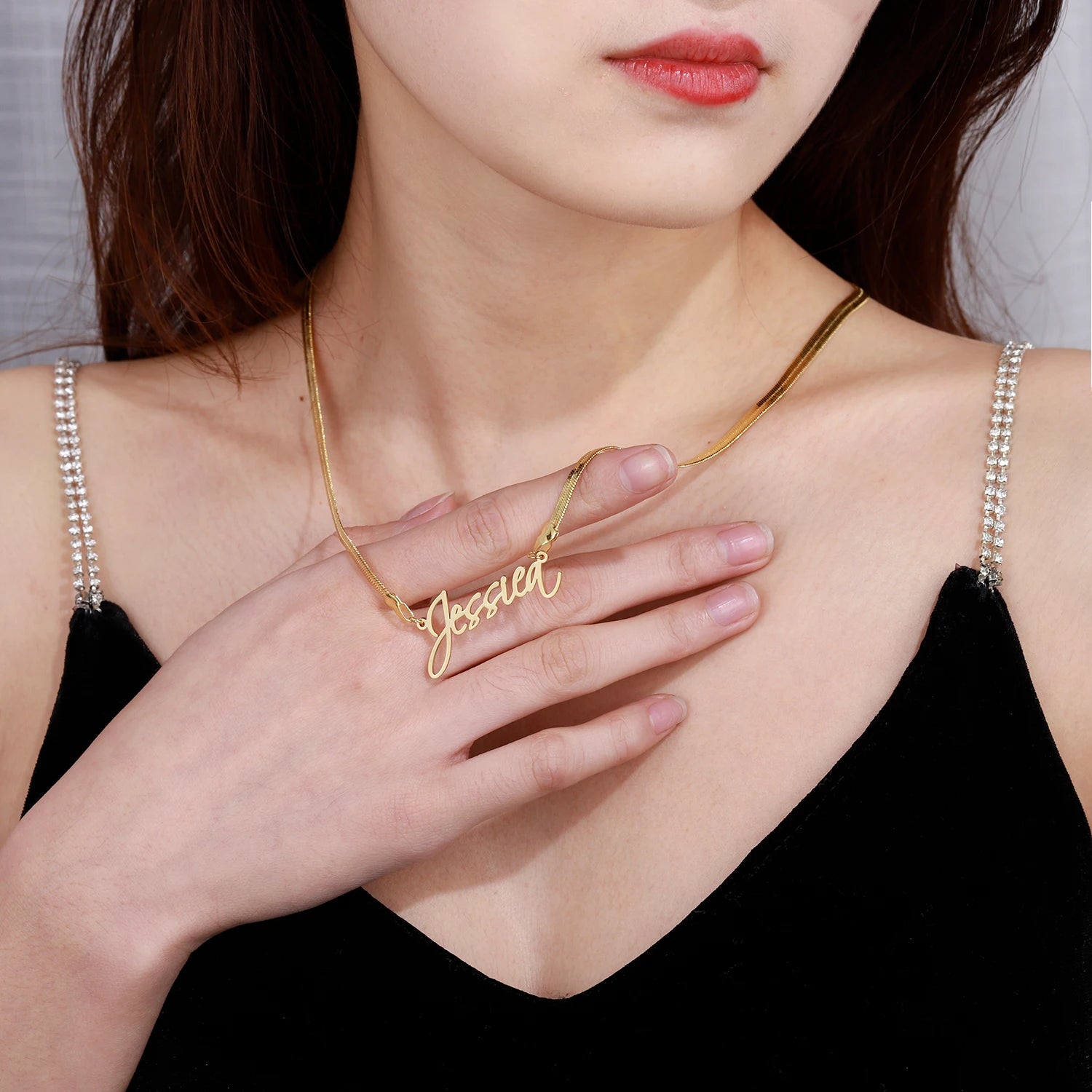 Name Pendant on Snake Chain