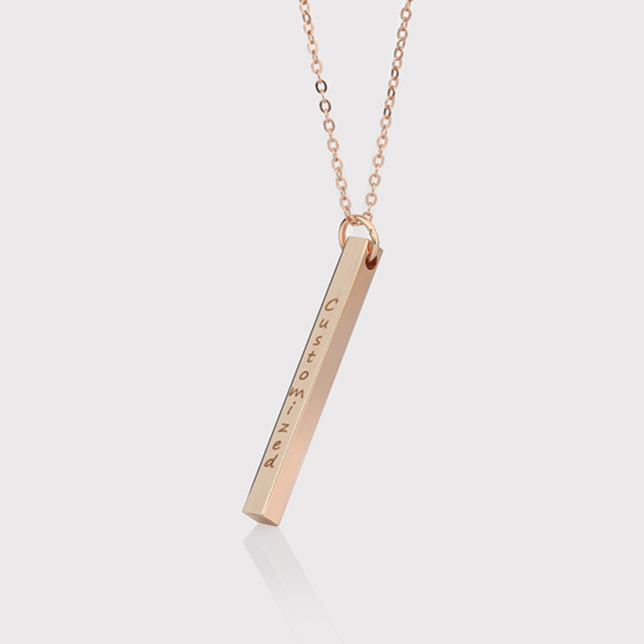 Engraved Name Bar Pendant