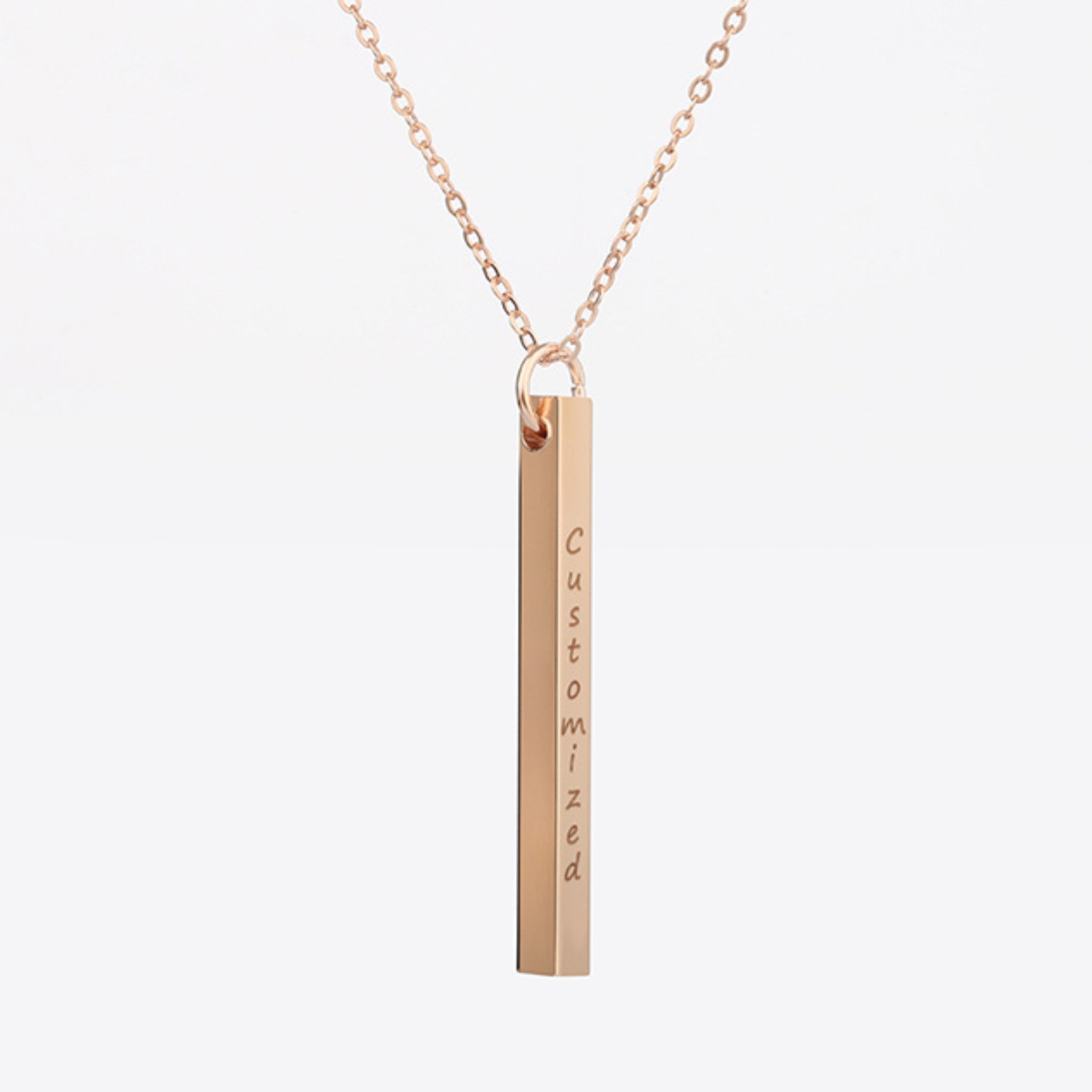 Engraved Name Bar Pendant