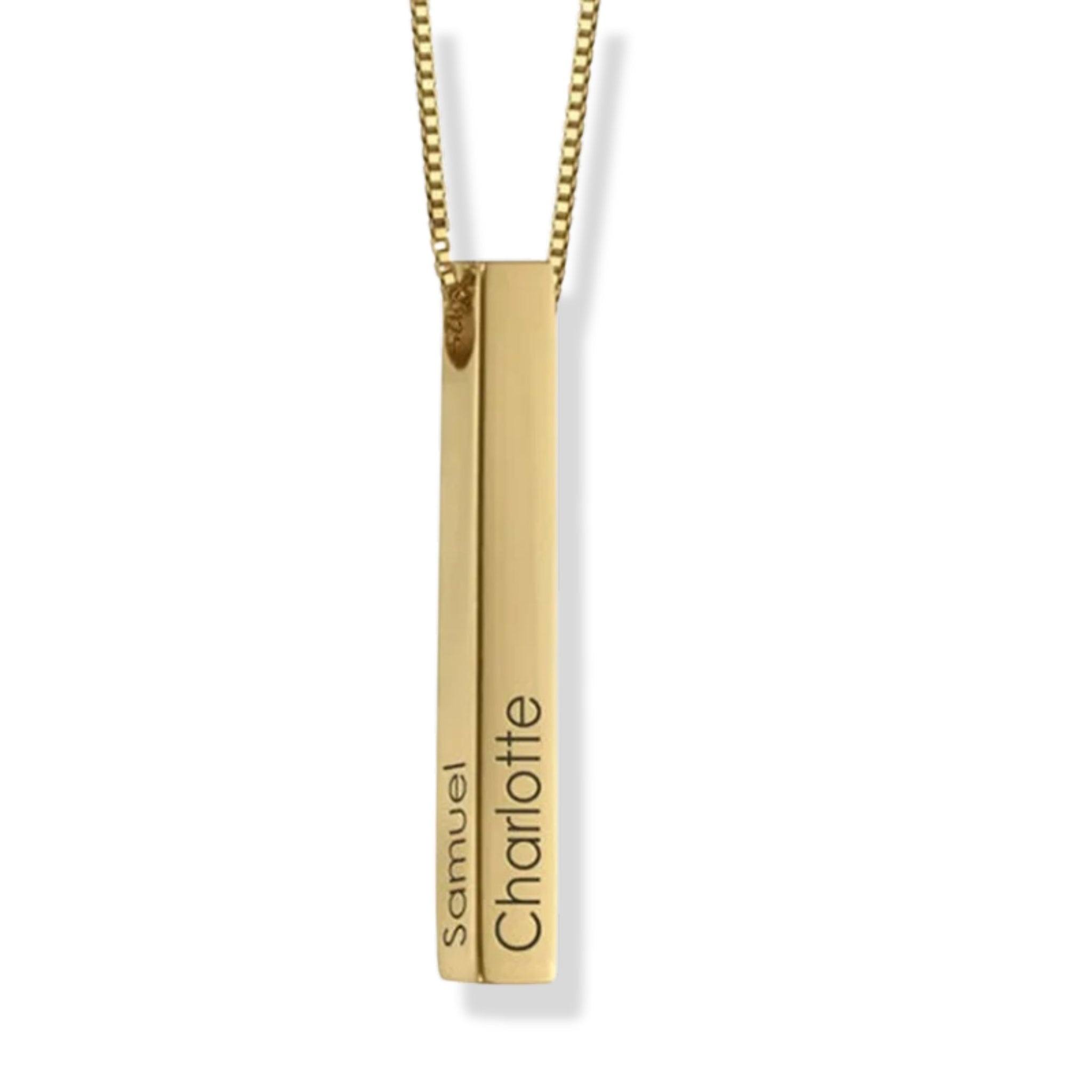 Engraved Name Bar Pendant