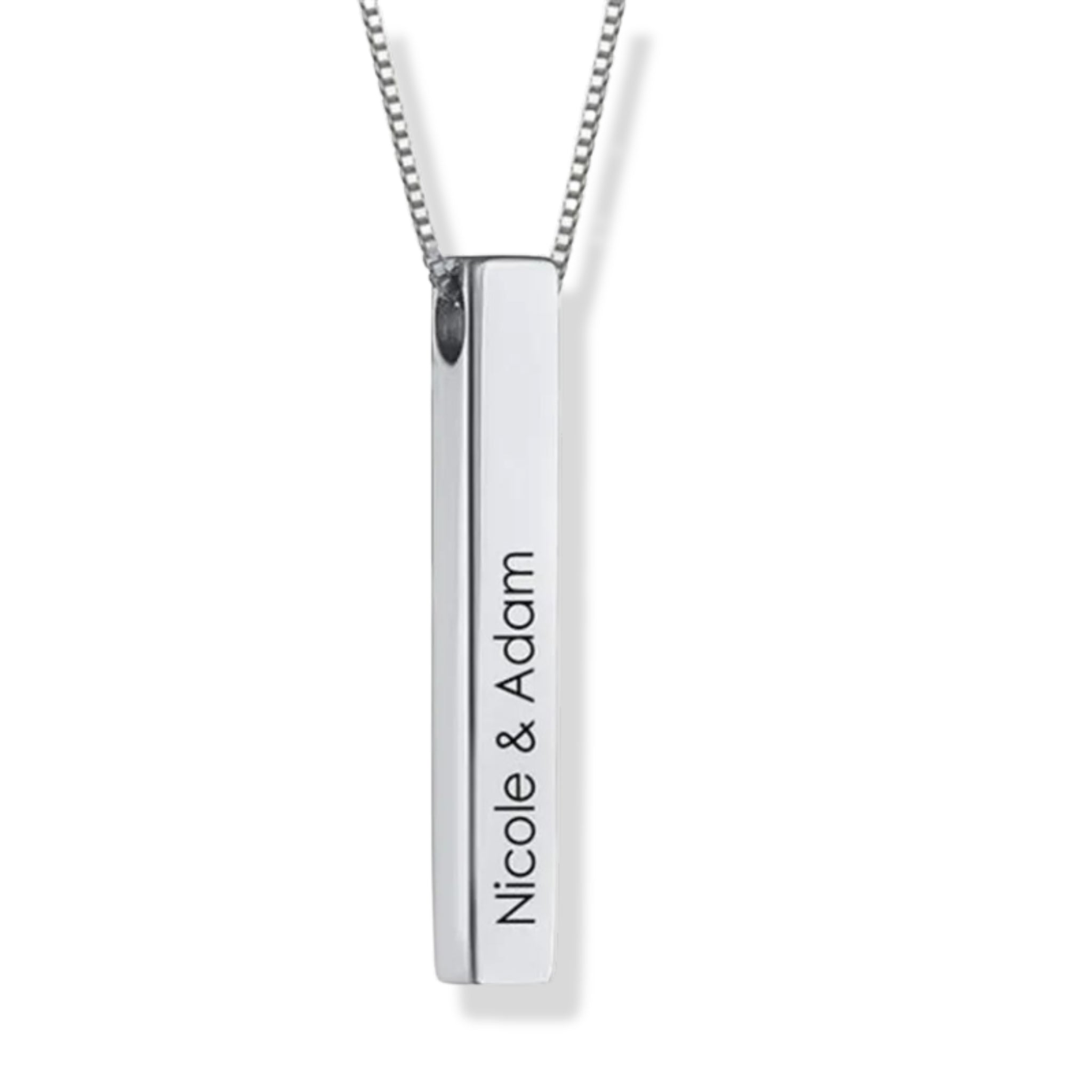 Engraved Name Bar Pendant