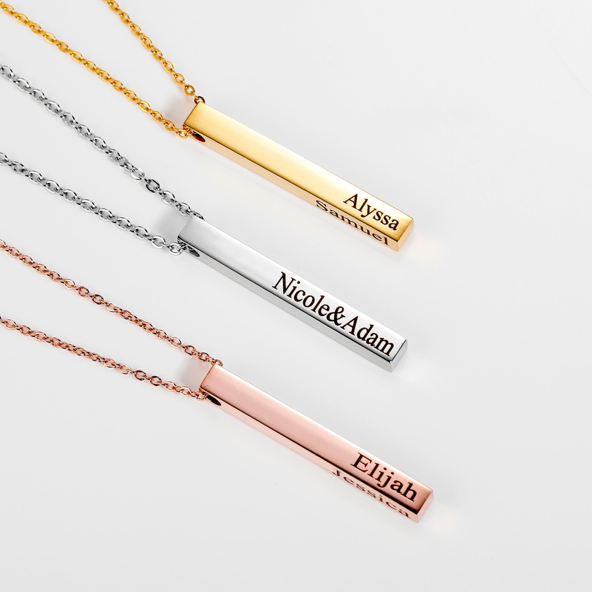 Engraved Name Bar Pendant