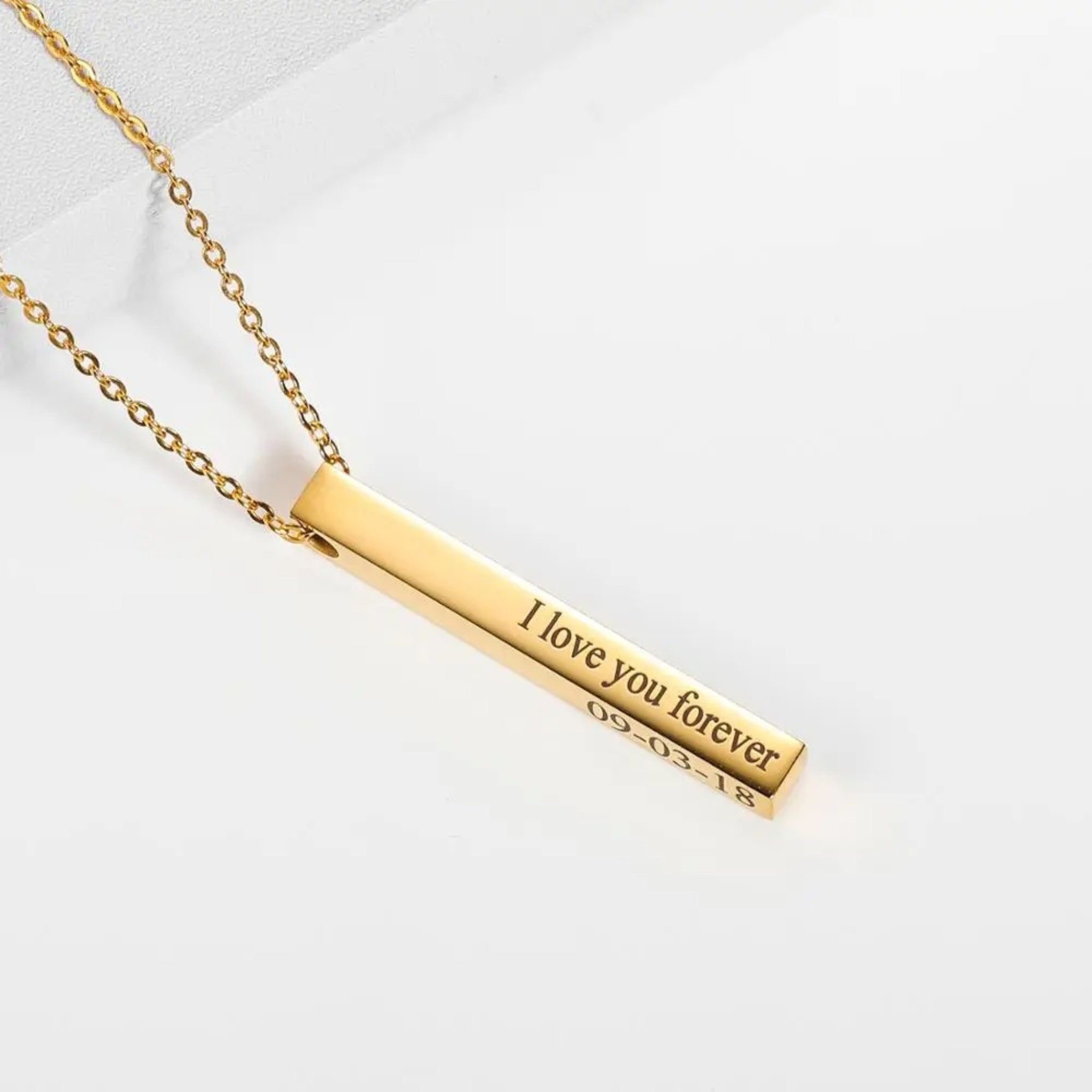 Engraved Name Bar Pendant