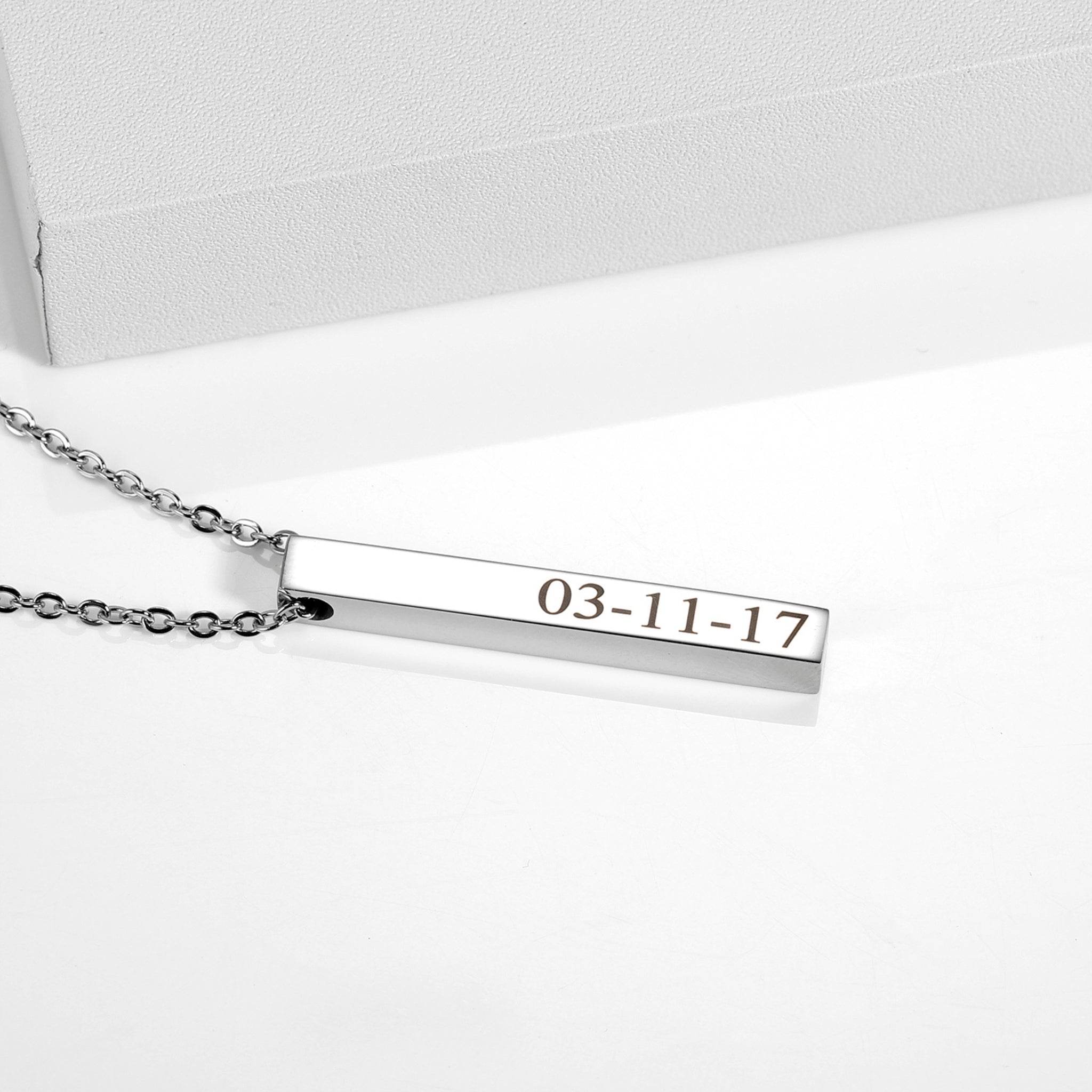 Engraved Name Bar Pendant