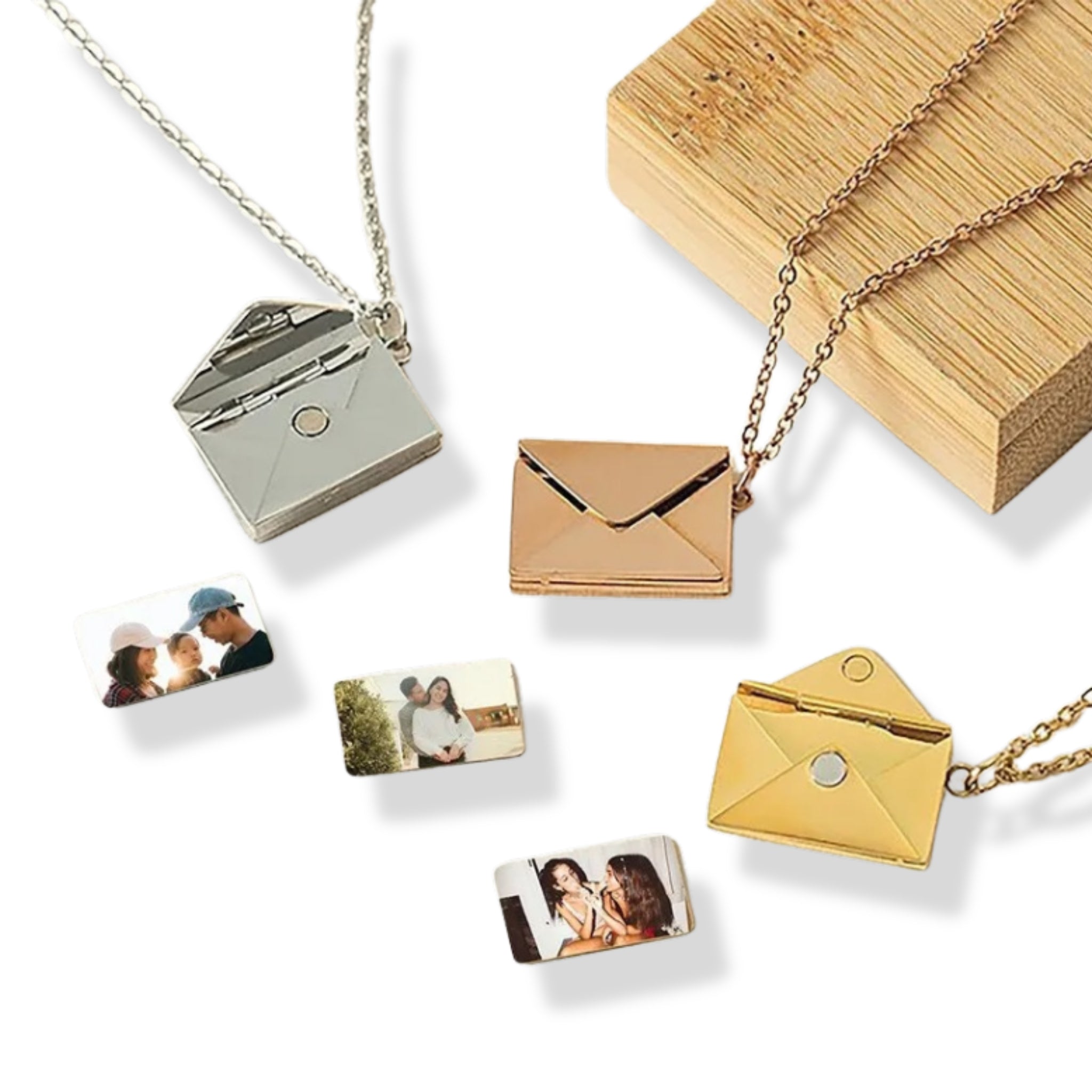 Memory Envelope Charm Necklace