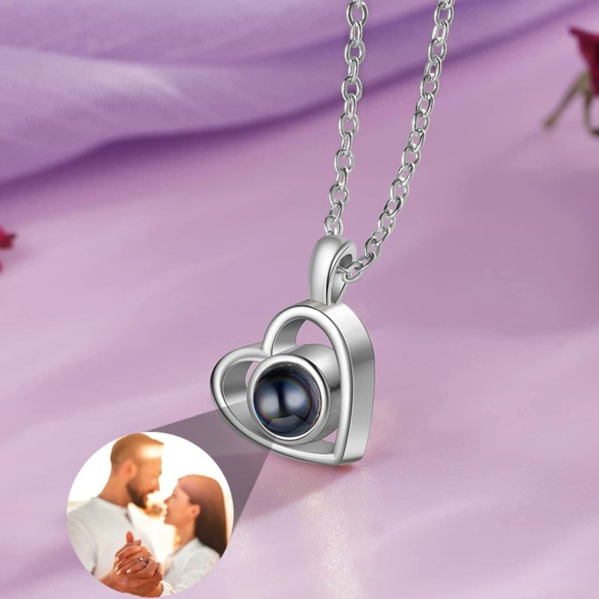 Heart Necklace with Secret Photo