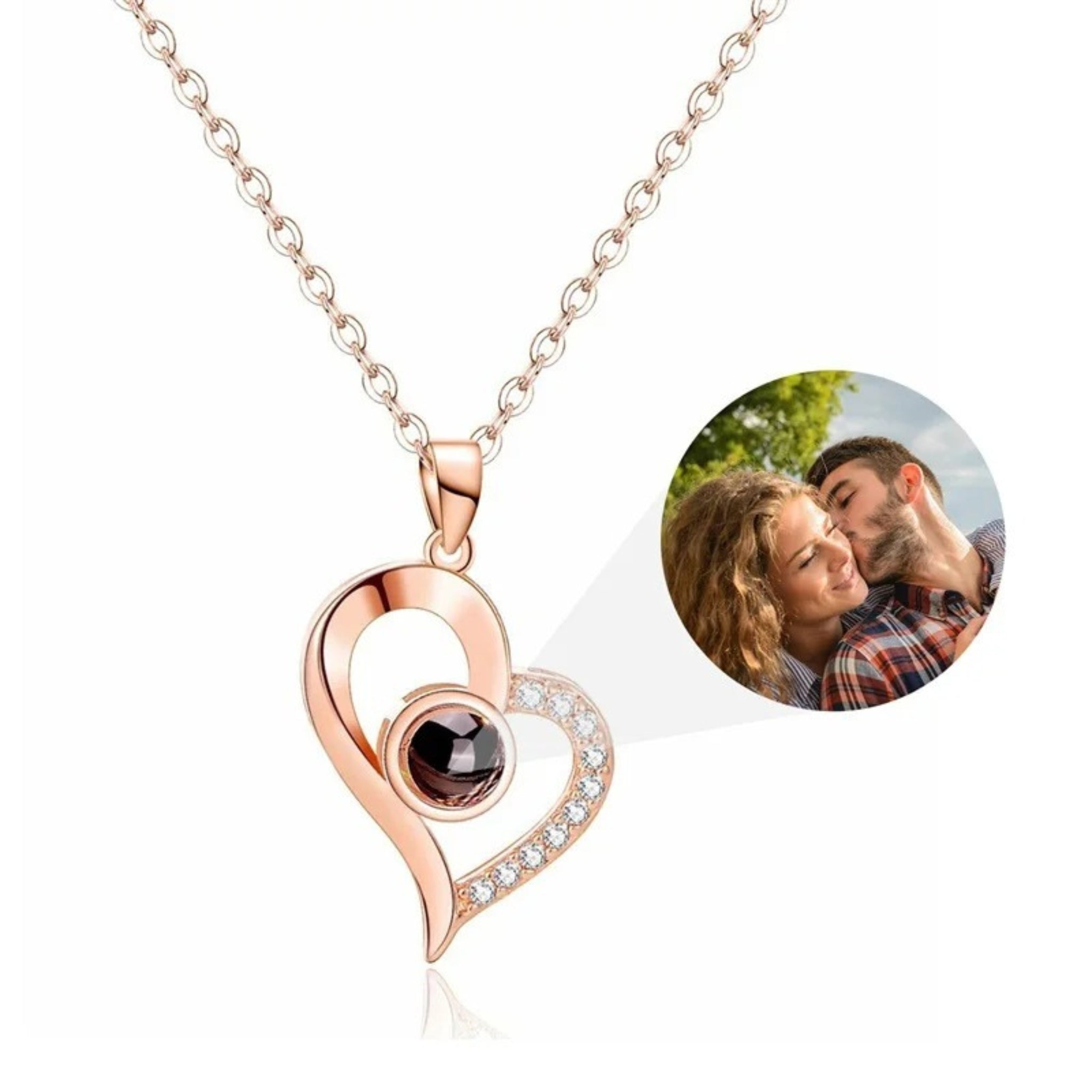 Heart Necklace with Secret Photo