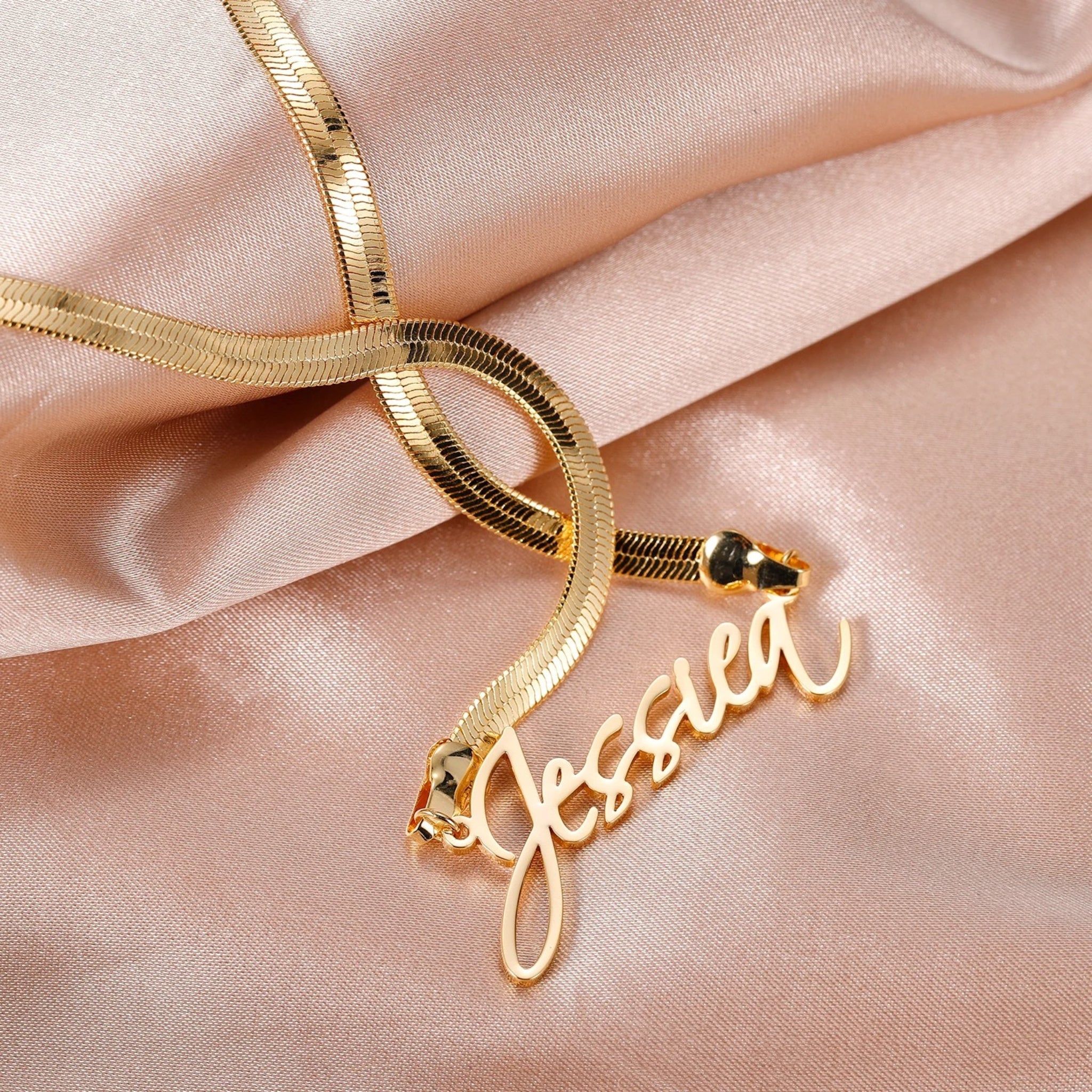 Name Pendant on Snake Chain
