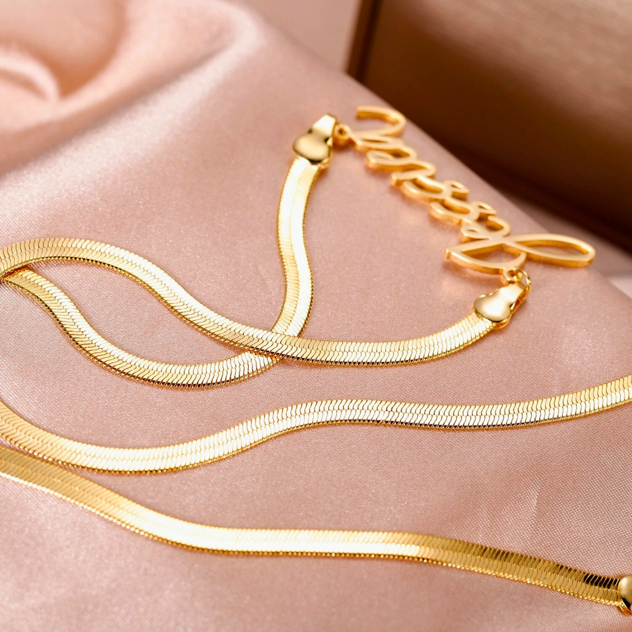 Name Pendant on Snake Chain
