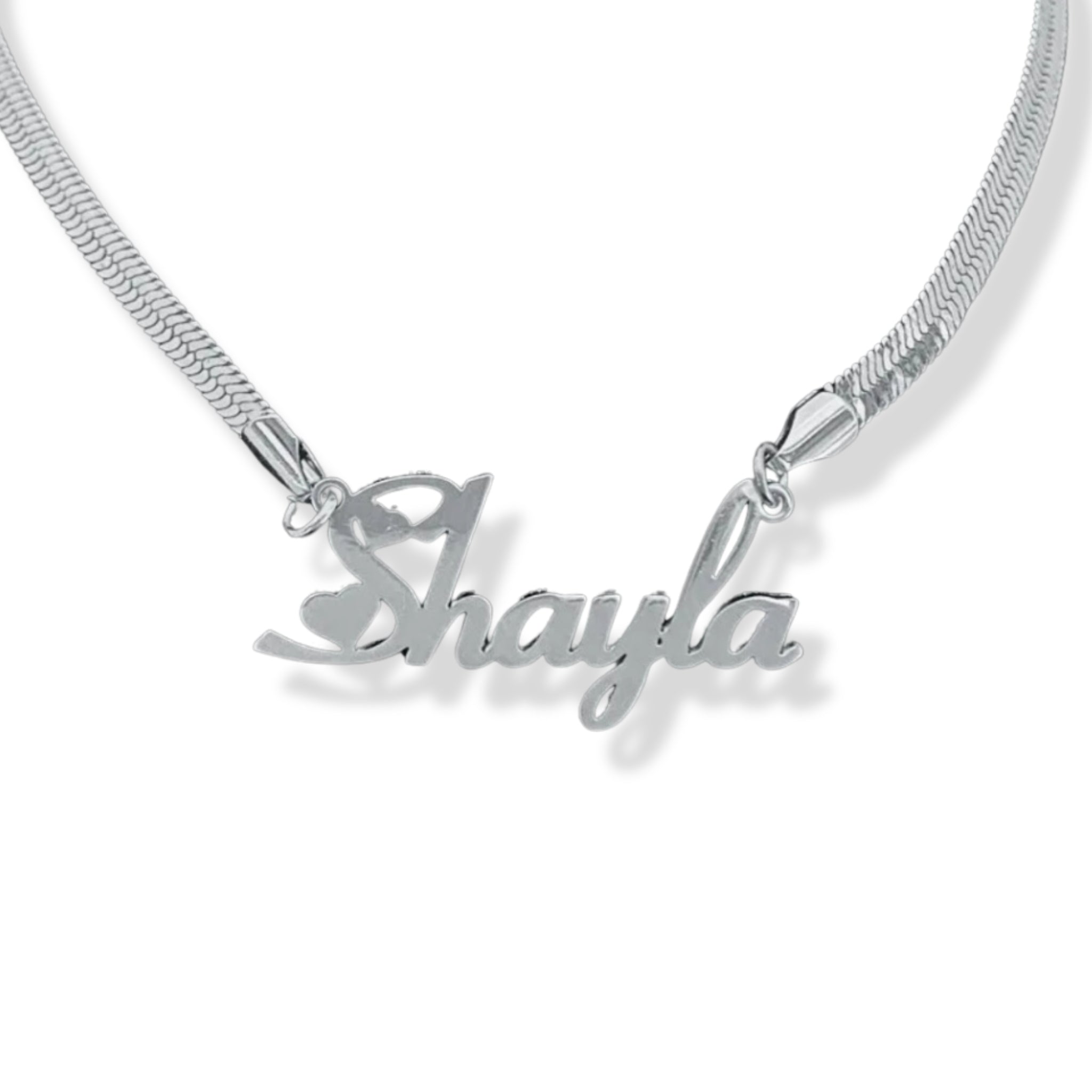 Name Pendant on Snake Chain