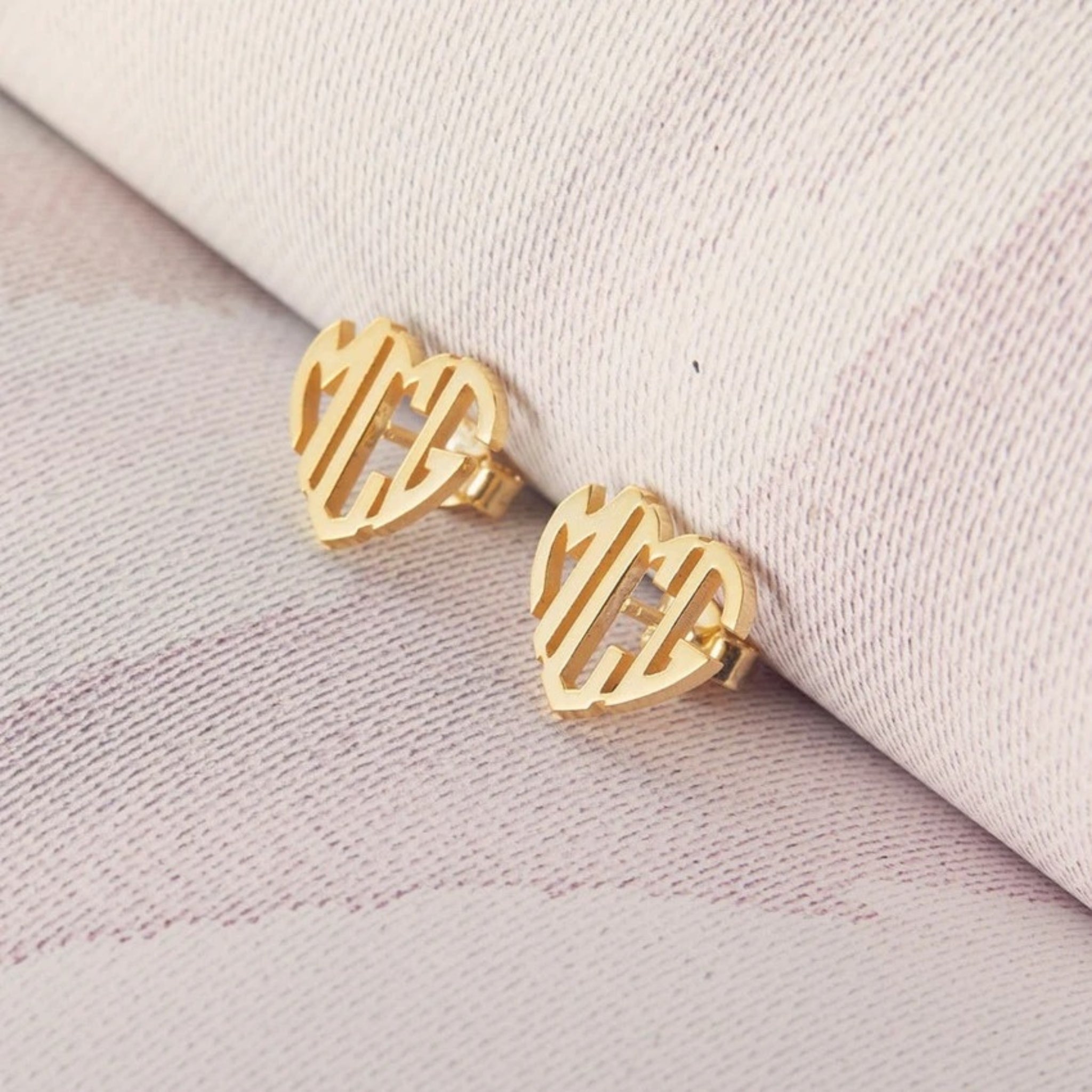 Monogram Stud Earrings