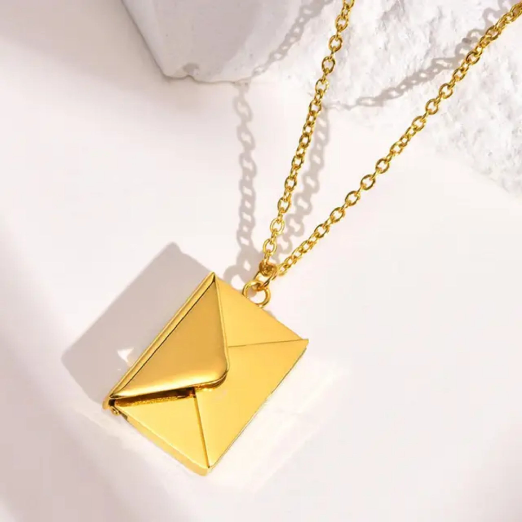 Memory Envelope Charm Necklace