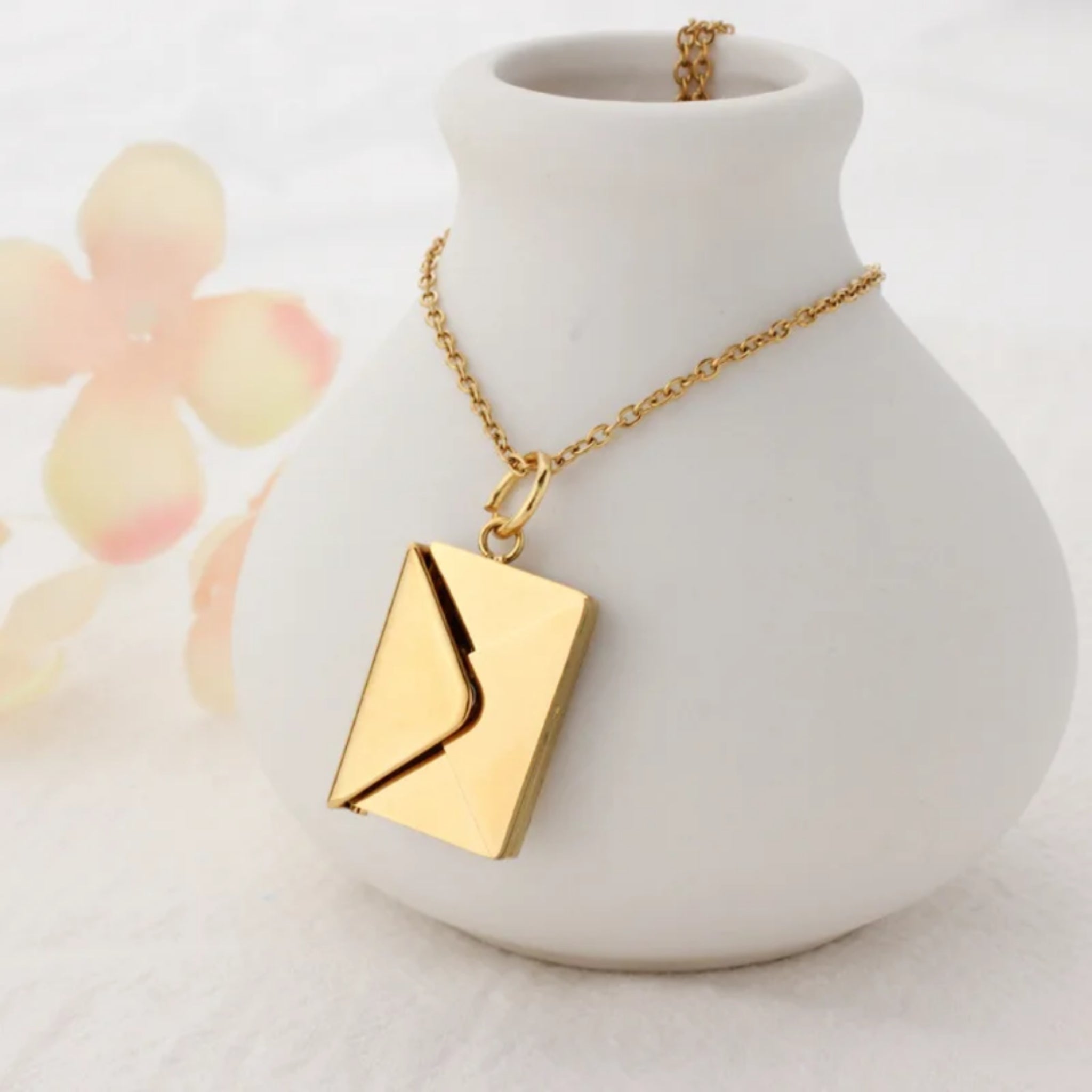 Memory Envelope Charm Necklace