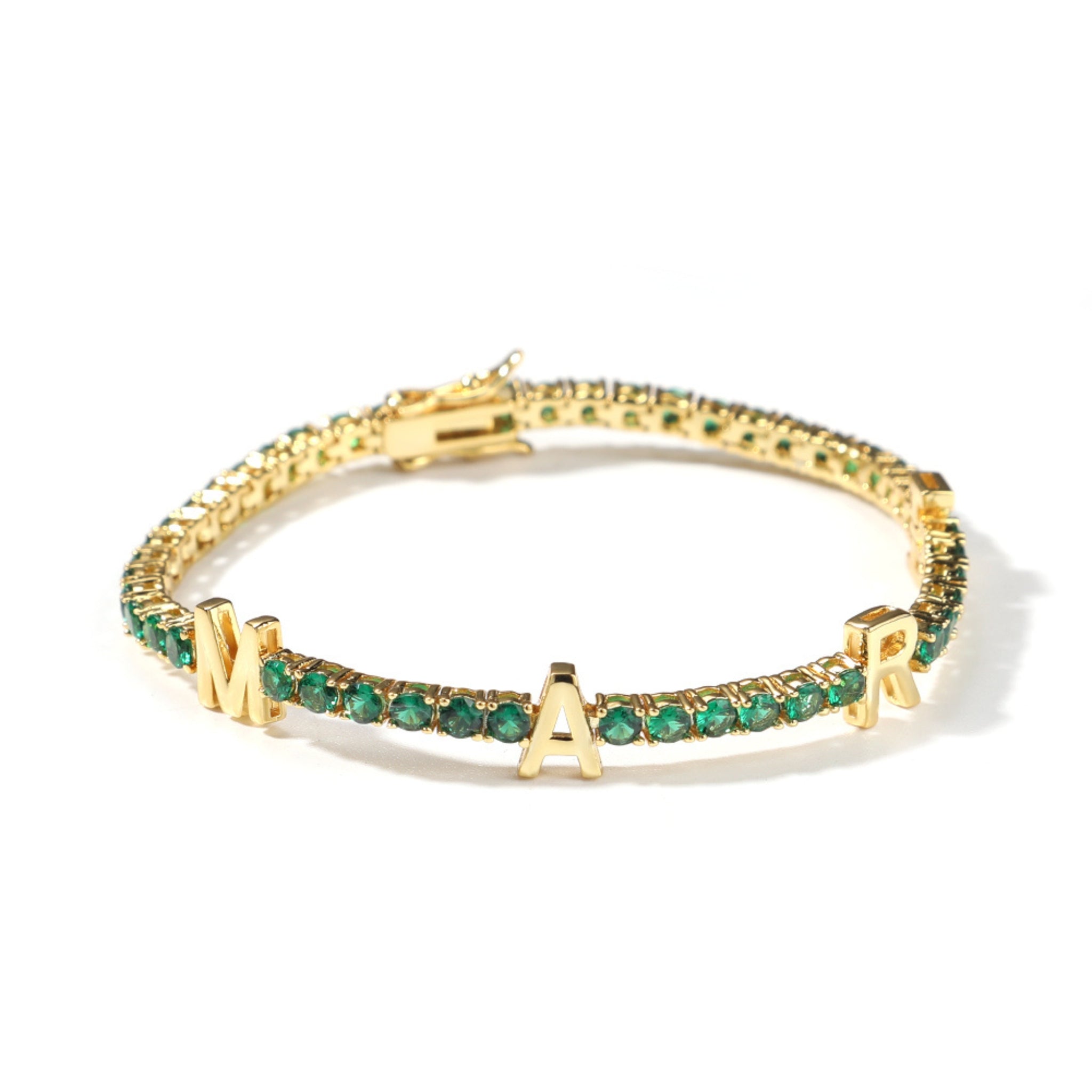 Sparkling Tennis Bracelet with Name