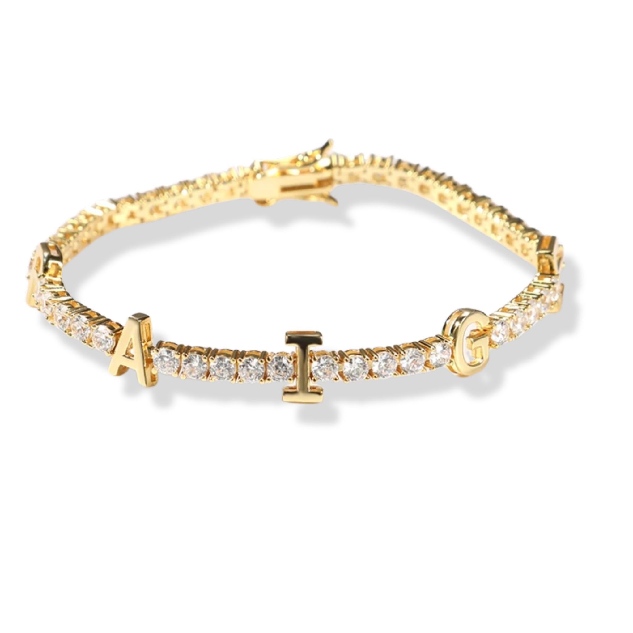 Sparkling Tennis Bracelet with Name