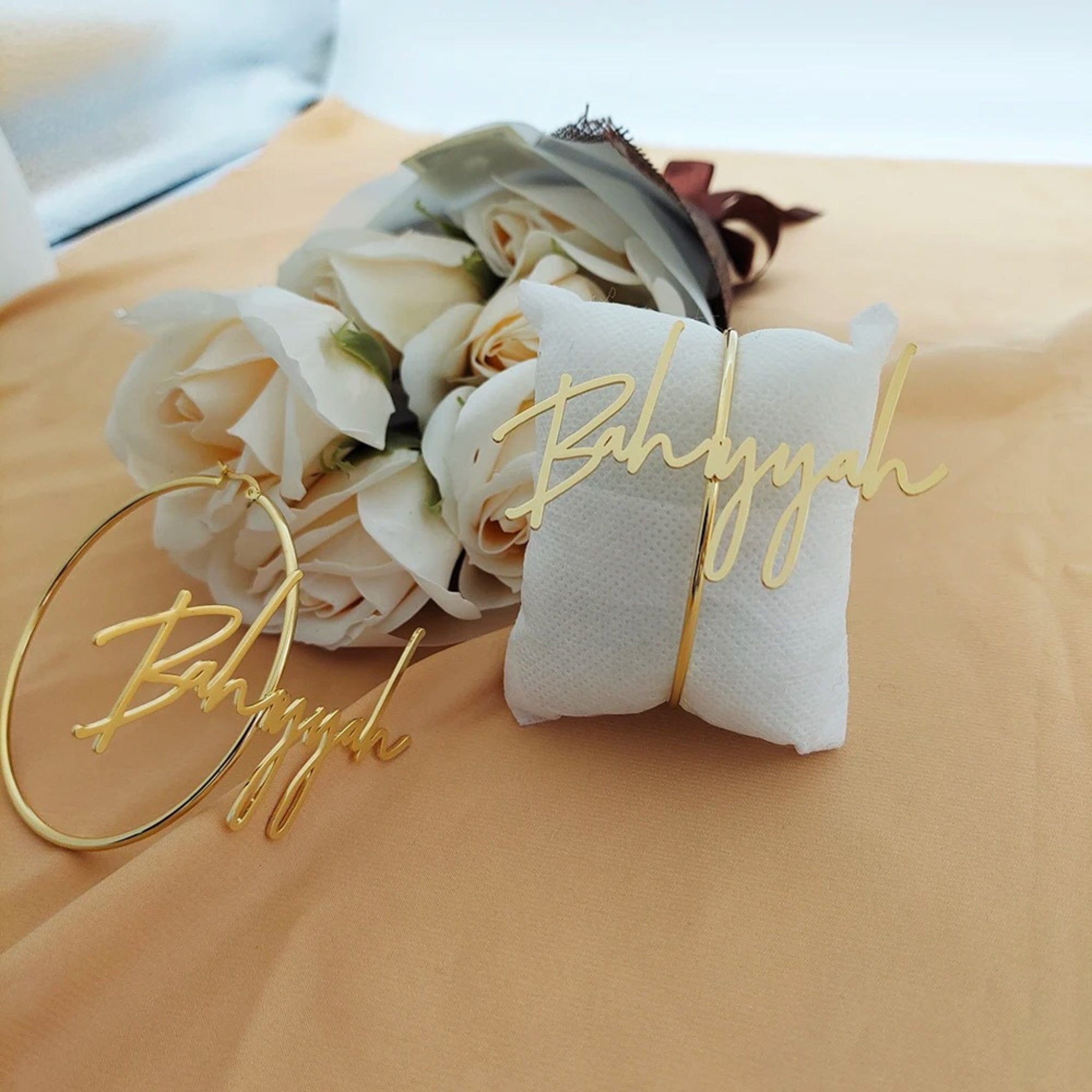 Oversized Name Hoop Earrings
