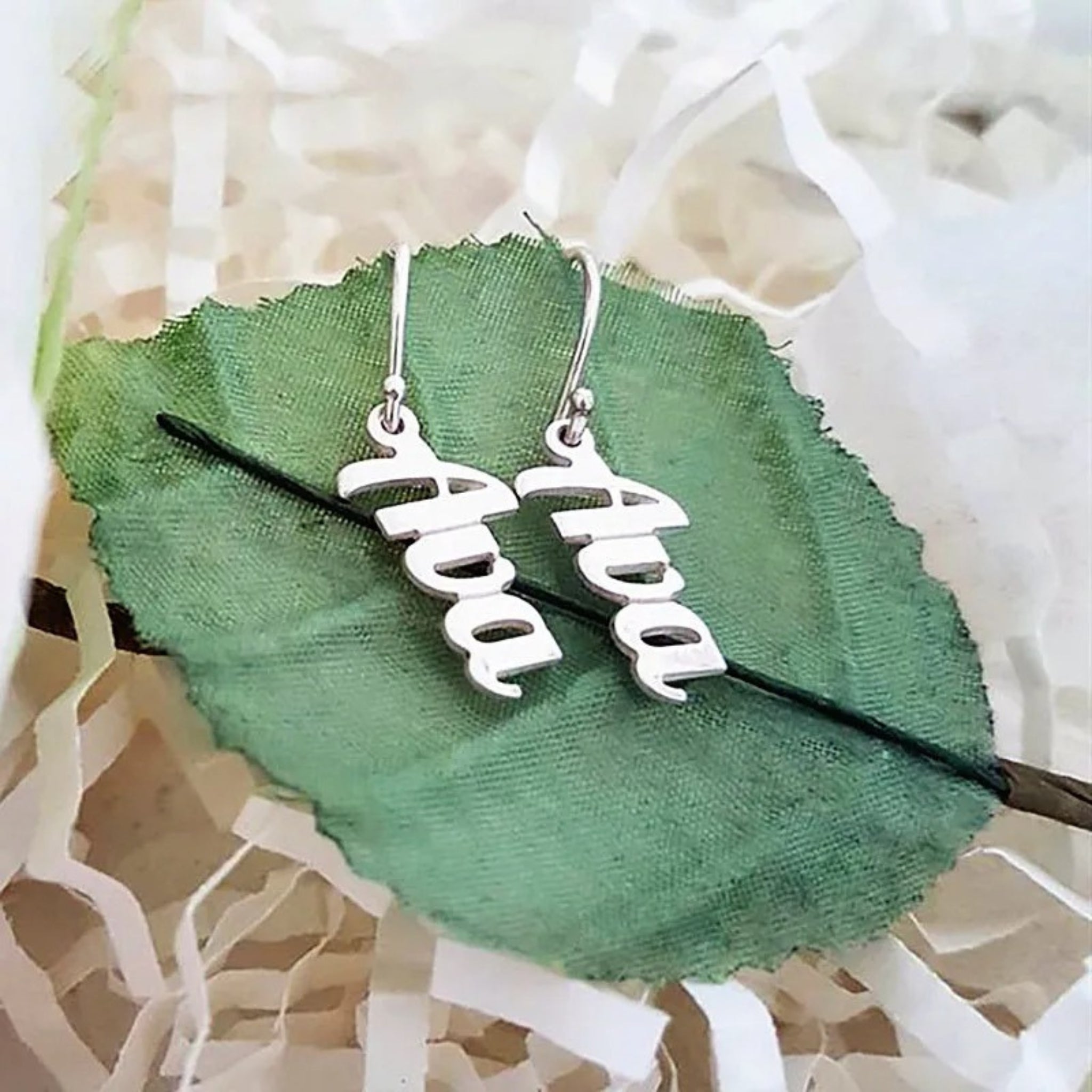 Vertical Name Drop Earrings